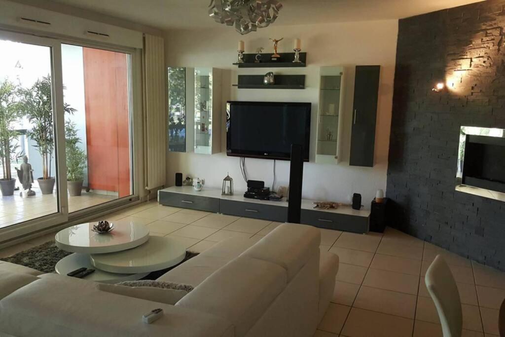 Superbe Duplex Au Nouveau Bassin Avec Vue Superbe Mulhouse Exteriör bild